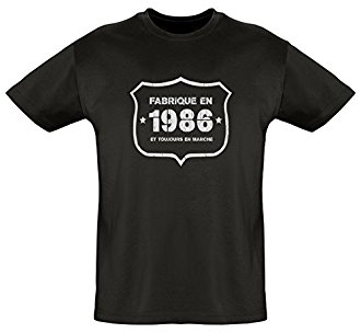 Tee shirt homme Fabriqué en 1986 - 100% coton bio