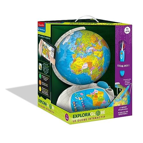 Globe terrestre interactif éducatif Clementoni avec stylo optique et fonctionnalité de réalité augmentée pour enfants