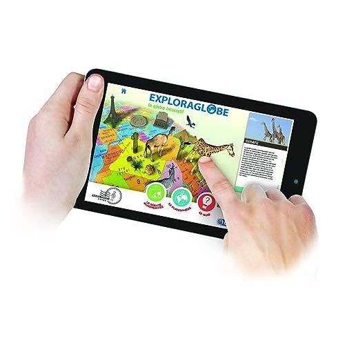 Globe terrestre interactif éducatif Clementoni avec stylo optique et fonctionnalité de réalité augmentée pour enfants