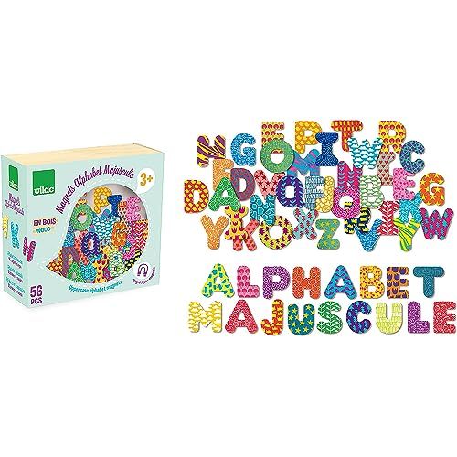 Coffret éducatif Mon alphabet bois Vilac, lettres aimantées en bois, écoresponsable, pour enfant de plus de 3 ans