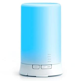 Diffuseur d'huiles essentielles ultrasonique The Body Source avec LED multicolores, idéal pour bien-être, relaxation, ambiance apaisante, cadeau parfait pour détente.