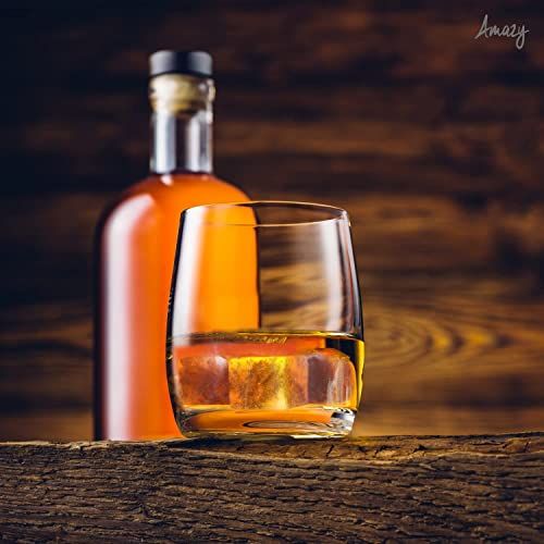 Glaçons à Whisky en pierre - Idée cadeau pour amateurs de spiritueux. Résistent 30 minutes, refroidissent sans eau.
