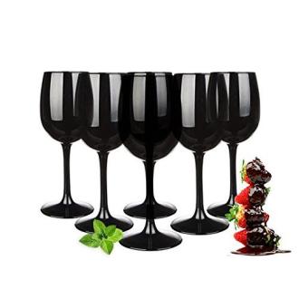 Une idée cadeau géniale sur le thème du vin, 6 verres noirs