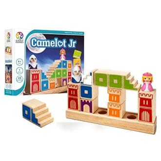 Jeu éducatif Camelot Junior pour enfants avec puzzles de château en bois et défis de réflexion progressifs