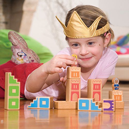 Jeu éducatif Camelot Junior pour enfants avec puzzles de château en bois et défis de réflexion progressifs