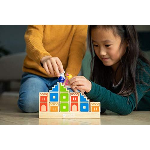 Jeu éducatif Camelot Junior pour enfants avec puzzles de château en bois et défis de réflexion progressifs