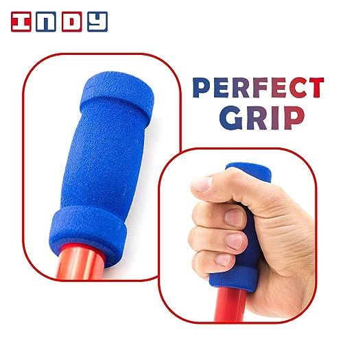Échasses en aluminium pour enfants Indy, cadeau original, hauteur réglable, pieds antidérapants, idéal pour améliorer équilibre et coordination en plein air.