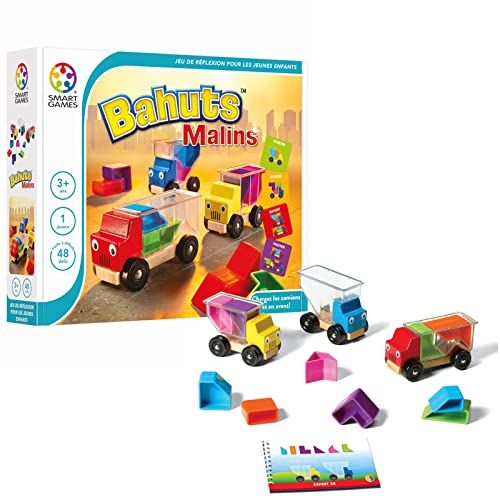 Jeu de réflexion enfant Chargez les Camions SmartGames, dès 3 ans, camions colorés, défis évolutifs, apprentissage par jeu, cadeau éducatif idéal.