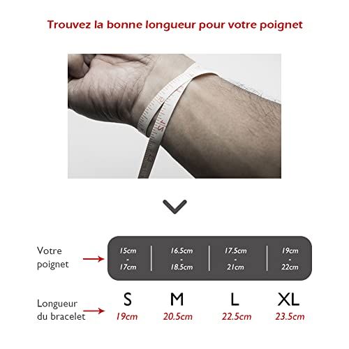 Bracelet en cuir pour homme élégant avec fermoir magnétique résistant