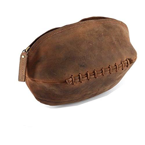 Trousse de toilette cuir rugby, artisanale française, idéale voyage