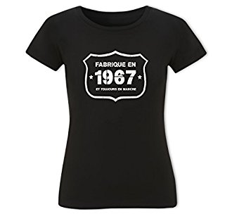 Tee shirt Femme bio vintage - spécial cadeau 50 ans