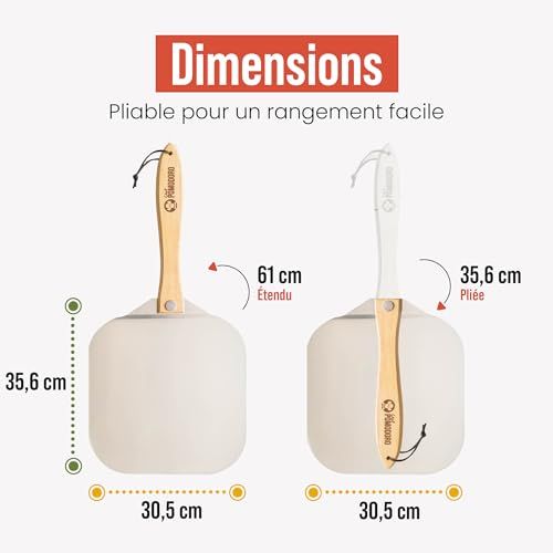 pelle à pizza Chef Pomodoro pliable pour cuisine polyvalente