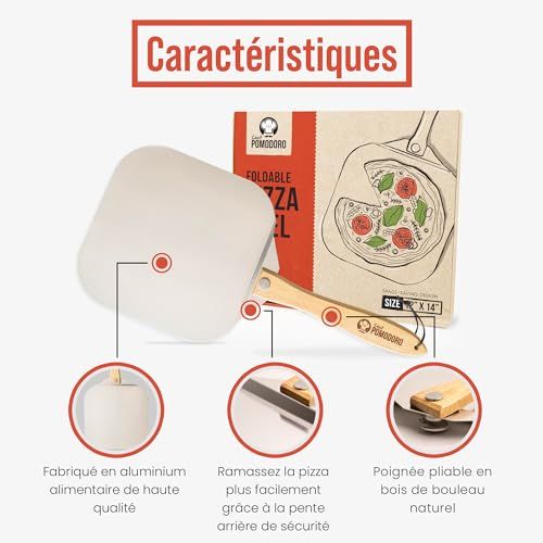 pelle à pizza Chef Pomodoro pliable pour cuisine polyvalente
