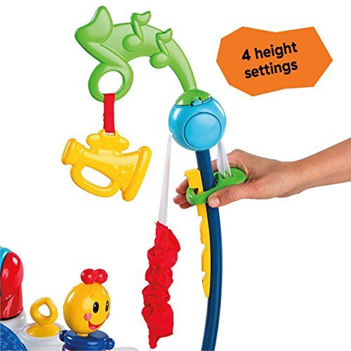 Aire d'activité 360° Baby Einstein, jouet éducatif bébé, sons lumineux, siège pivotant, idéal cadeau naissance, apprentissage langues, exploration interactive.