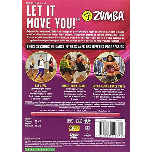 Kit Zumba fitness avec DVD d'apprentissage et séances d'entraînement cardio à domicile