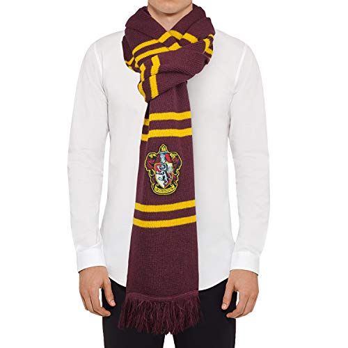 Echarpe Gryffondor Harry Potter officielle Cinereplicas avec broderies et couleurs vives.