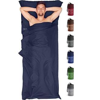 Drap de couchage Fit-Flip adulte, compact, léger, confortable, 220x90 cm, microfibre, idéal camping, voyages, cadeau aventuriers