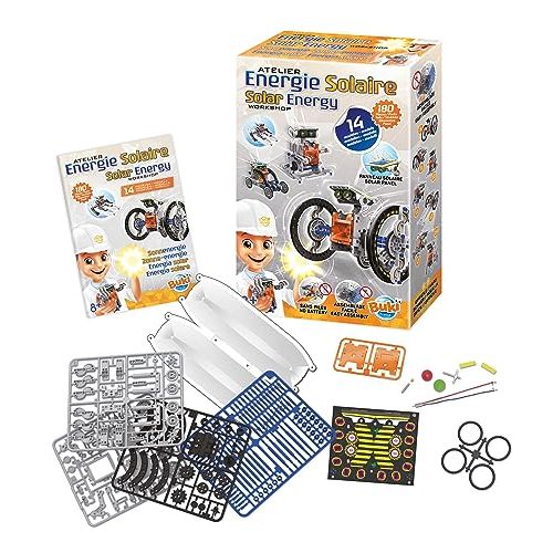 Kit jeu construction énergies renouvelables Buki pour enfants créatifs et éducatifs avec panneau solaire