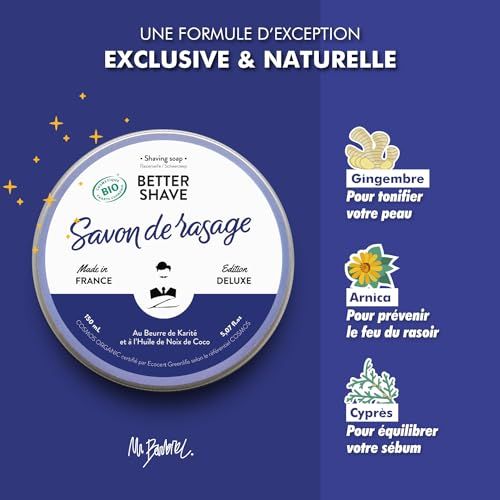 Savon de rasage Monsieur Barbier dans boîte élégante