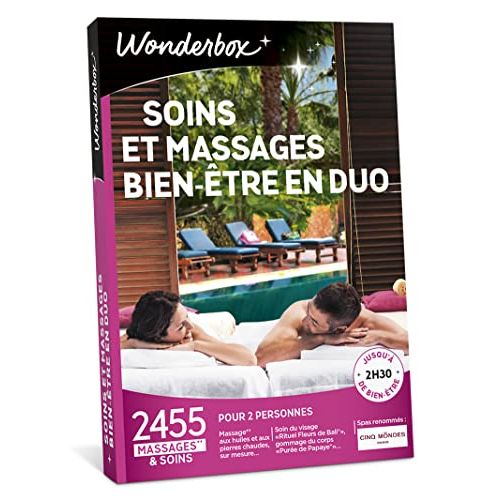 Coffret cadeau Bien-être en duo de Wonderbox - Offrez un moment de détente et de relaxation à un couple
