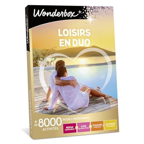 Coffret cadeau duo pour loisirs variés : détente, aventure, week-end romantique, activités à deux, idéal pour la Saint-Valentin