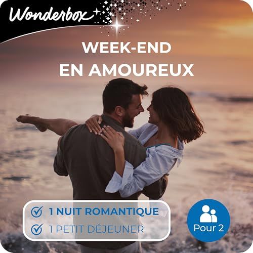 Week-end en amoureux - Box Wonderbox : Nuit romantique et délicieux petit déjeuner dans 3000 adresses en France.