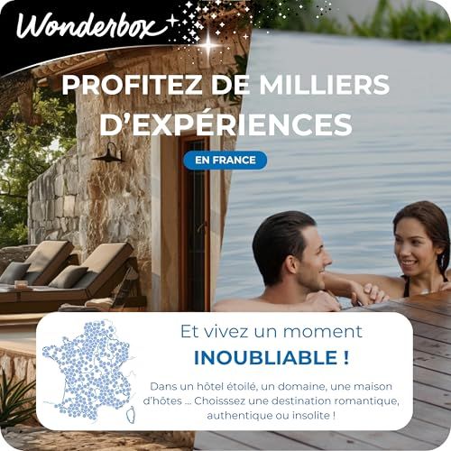 Week-end en amoureux - Box Wonderbox : Nuit romantique et délicieux petit déjeuner dans 3000 adresses en France.