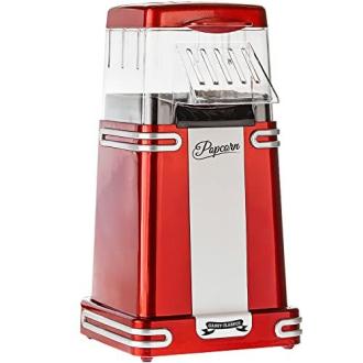 Machine à popcorn rétro Gadgy avec design des années 50 pour soirées cinéma.