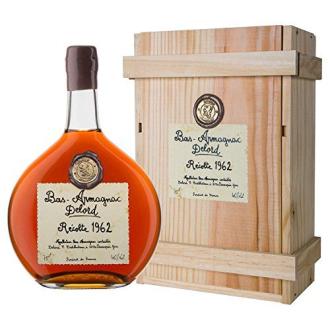 Bouteille d'Armagnac Delord de 1962, cadeau vintage et élégant.