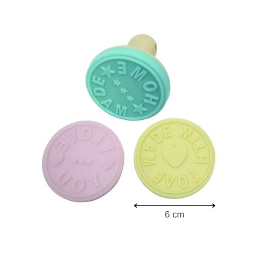 Tampon pour biscuits maison Zenker avec messages doux, embouts interchangeables, idéal cadeau pâtisserie. Ajoute une touche personnelle aux biscuits faits maison.