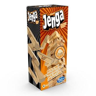 Jeu de société classique Jenga pour des heures de divertissement en famille ou entre amis.