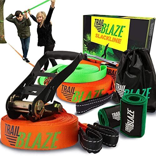 Kit complet Slack Line pour tous âges, idéal pour équilibre et coordination en extérieur