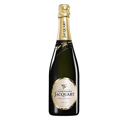 Bouteille de Champagne Jacquart Mosaïque Brut élégante pour cadeau d'occasion spéciale avec étui.