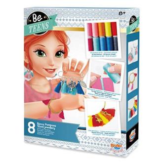 Kit DIY bijoux pompons Buki pour enfants créatifs