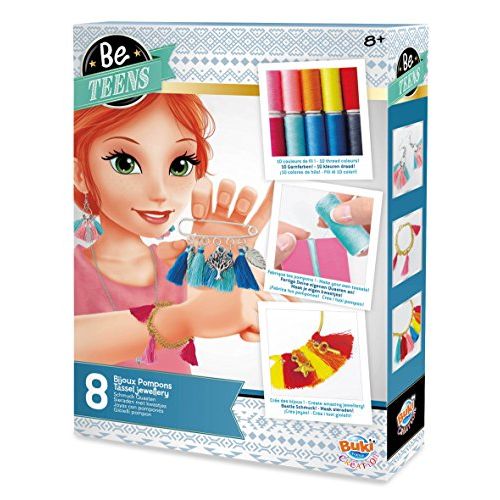 Kit DIY bijoux pompons Buki pour enfants créatifs