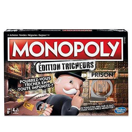 Monopoly Edition Tricheurs pour enfants, jeu stratégique amusant et éducatif.