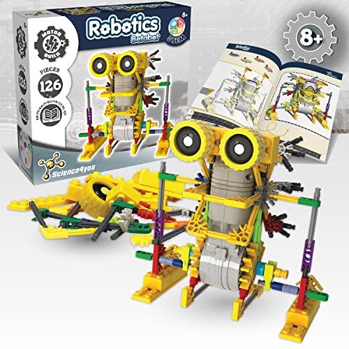 Kit robot éducatif Science4you pour enfants - expérience STEAM avec moteur interactif, 126 pièces, idéal en cadeau