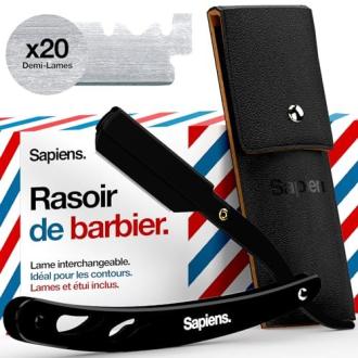 Rasoir à barbe Sapiens haute précision avec étui