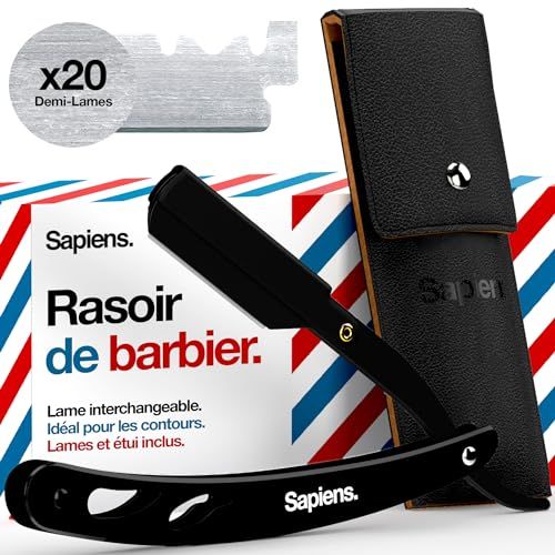 Rasoir à barbe Sapiens haute précision avec étui