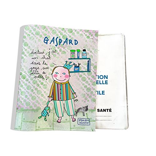 Carnet de santé personnalisé avec prénom pour cadeau de naissance unique et lavable