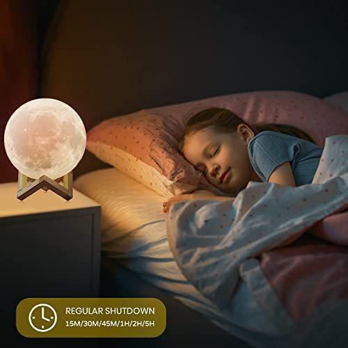 Lampe lune avec socle et télécommande