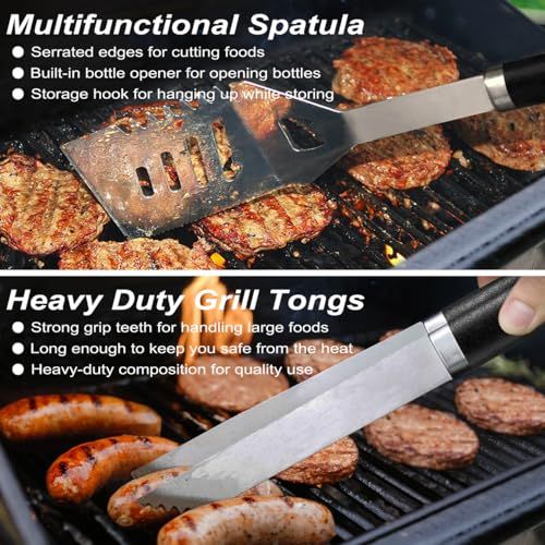 Mallette barbecue en inox complète avec accessoires de qualité pour grillades, étui aluminium élégant et maniable.