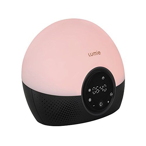 Simulateur d'aube Lumie imitant lever et coucher de soleil pour réveils progressifs et endormissements paisibles.