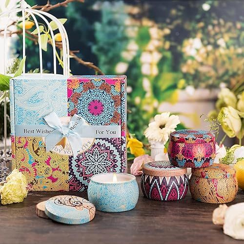 Coffret de bougies parfumées, idée cadeau élégante et apaisante, idéal pour anniversaire, fête des mères ou détente à domicile.