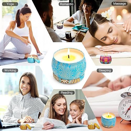 Coffret de bougies parfumées, idée cadeau élégante et apaisante, idéal pour anniversaire, fête des mères ou détente à domicile.