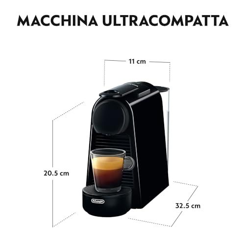 Machine Nespresso De'Longhi compacte idéale pour petits espaces, design moderne, éco-responsable, cadeau parfait pour étudiants.