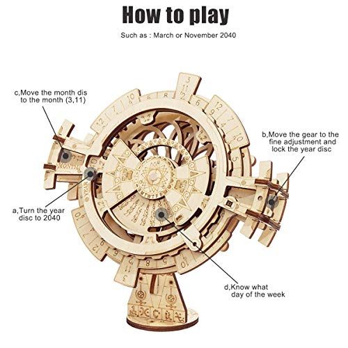 Maquette de calendrier perpétuel en bois