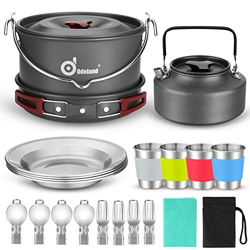 Kit de cuisine de survie compact pour 4 personnes en randonnée