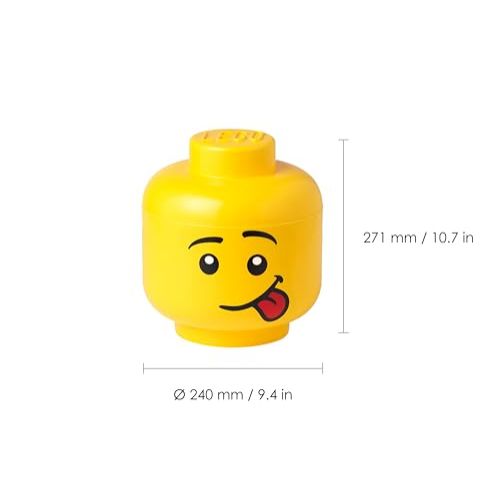 Tête Lego géante - Idée cadeau pour ranger les Lego et servir de vide-poche déco pour petits et grands.