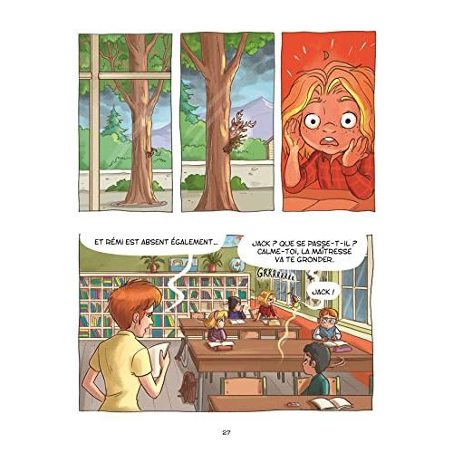 Bande dessinée Animal Jack, Tome 1 : Le cœur de la forêt. Un enfant qui peut se transformer en animal enquête sur la mystérieuse disparition d'autres enfants.